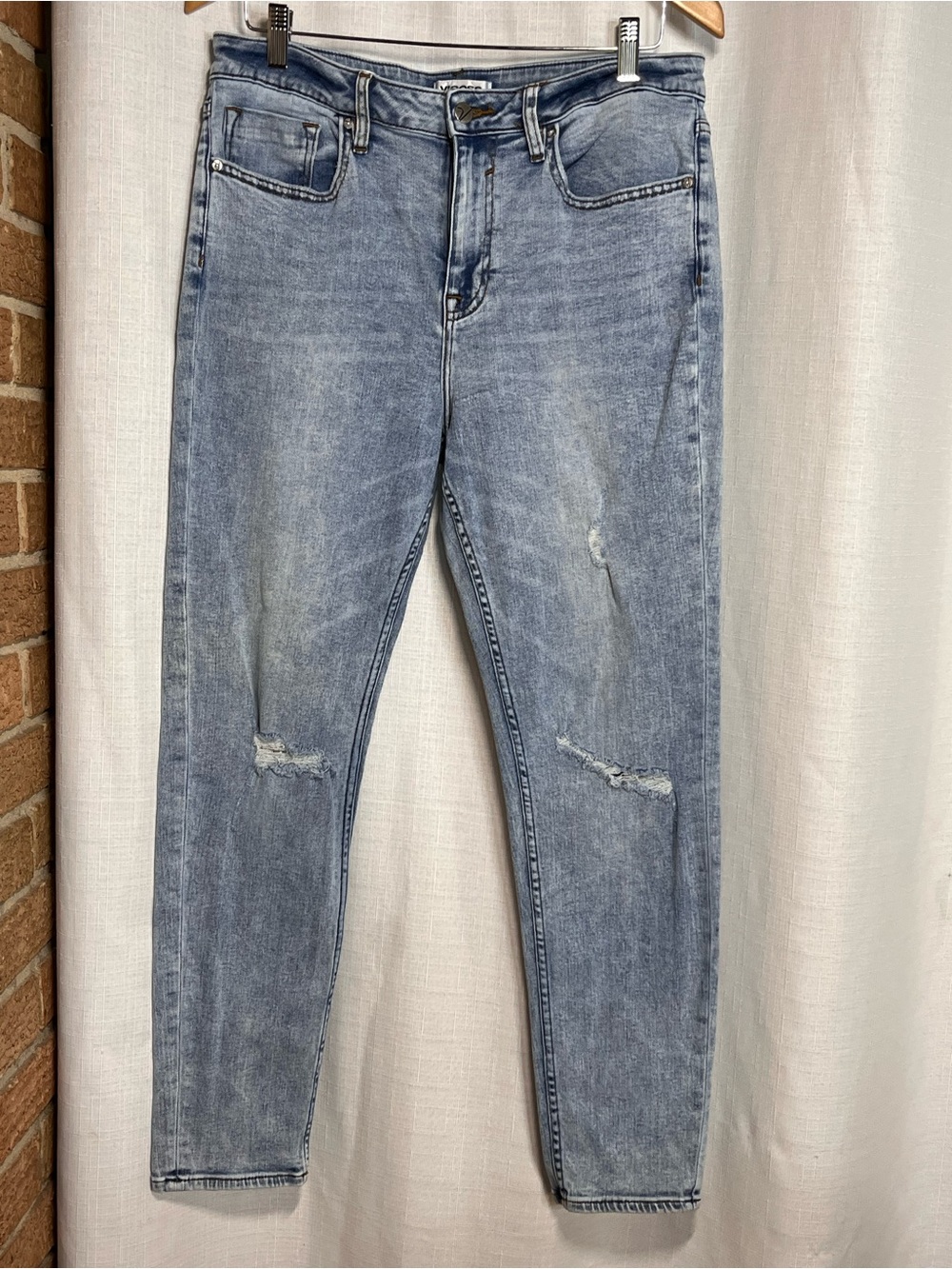 Vigoss Size 31 Classic Light Blue Women's Distressed Skinny Jeans (Small)